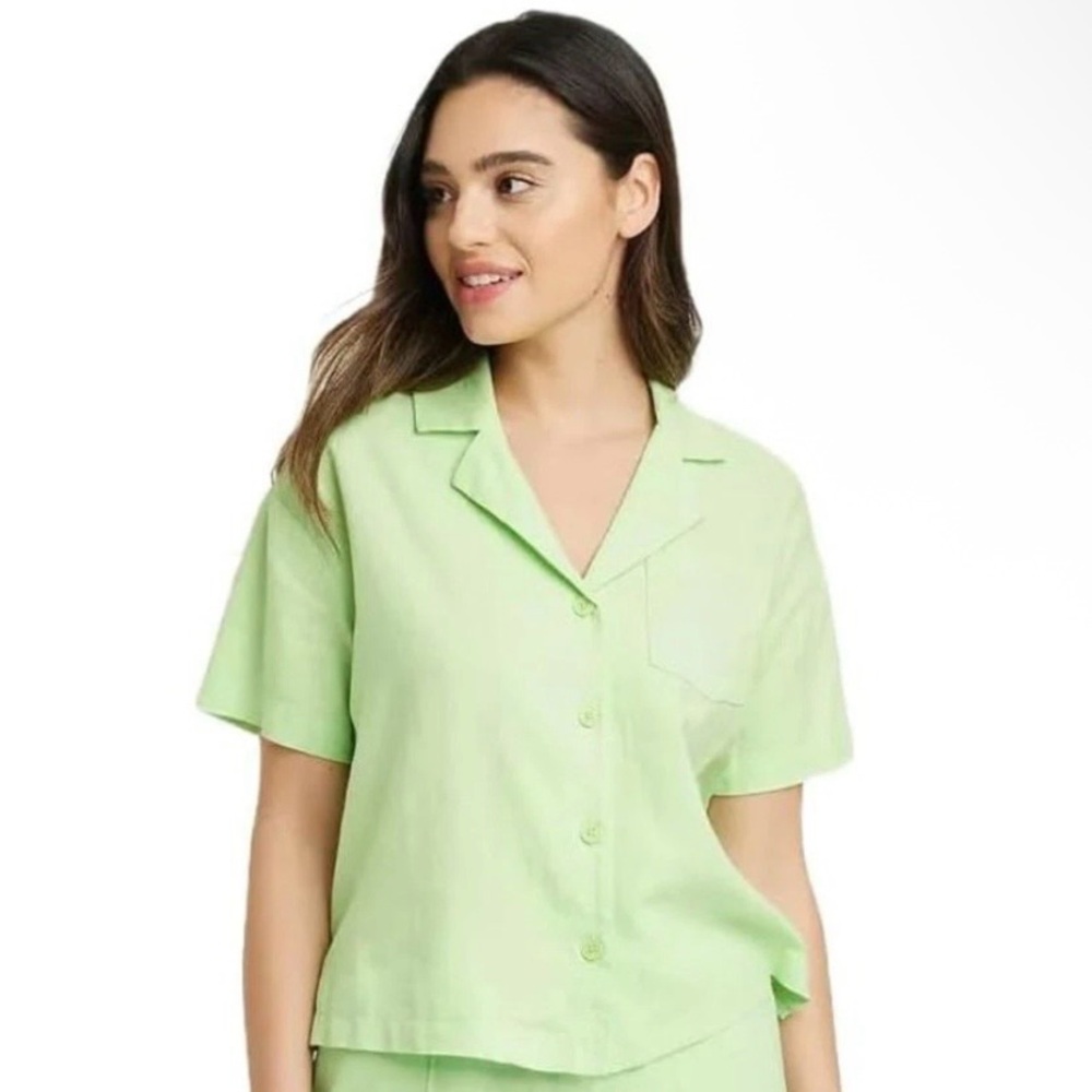 Lime Green Button-Up Shirt